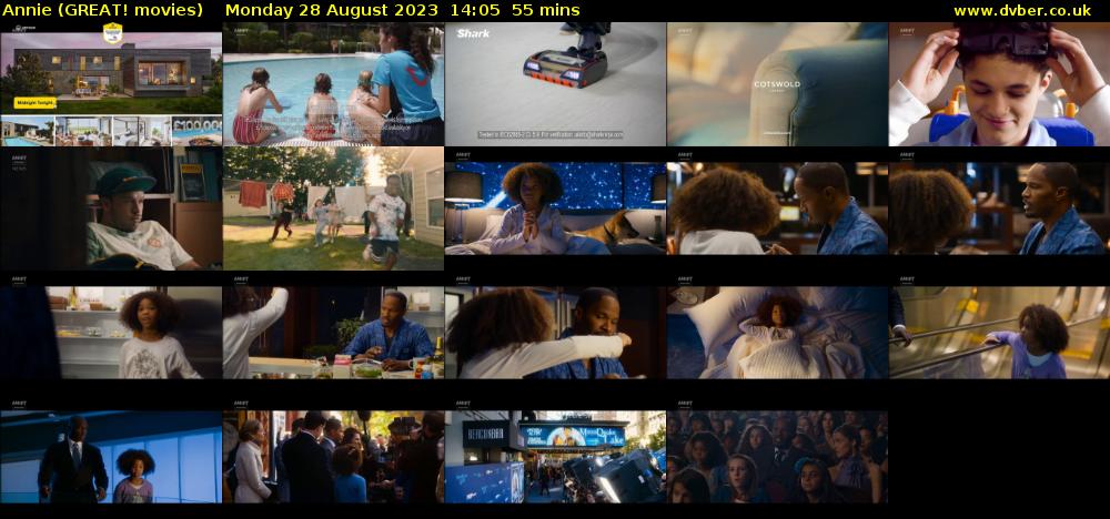 Annie (GREAT! movies) Monday 28 August 2023 14:05 - 15:00