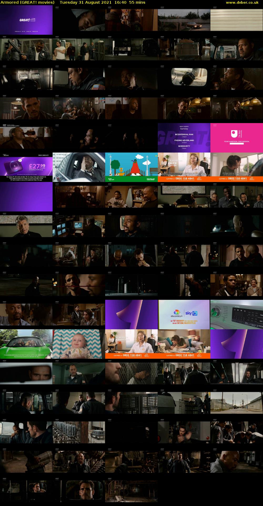 Armored (GREAT! movies) Tuesday 31 August 2021 16:40 - 17:35