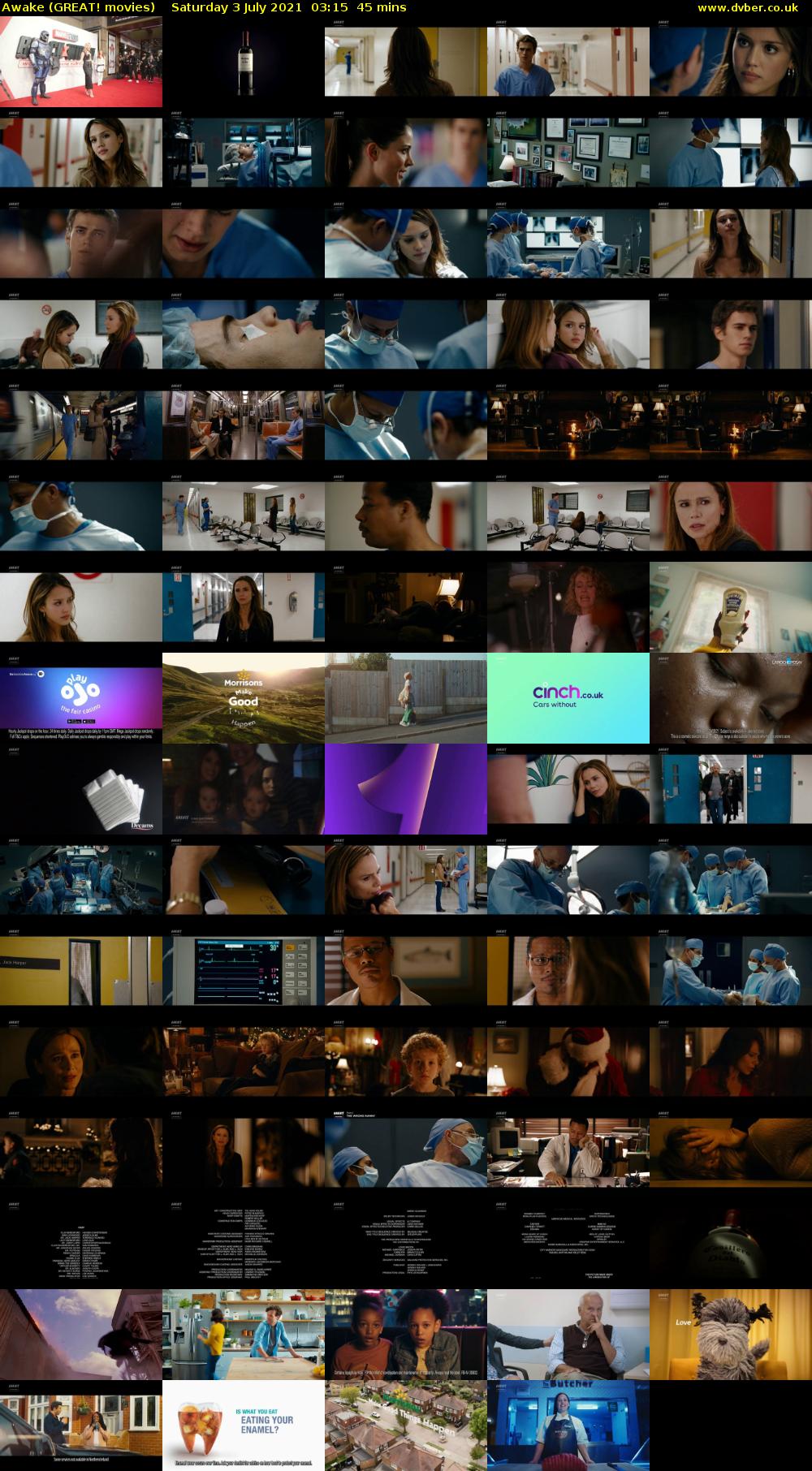 Awake (GREAT! movies) Saturday 3 July 2021 03:15 - 04:00