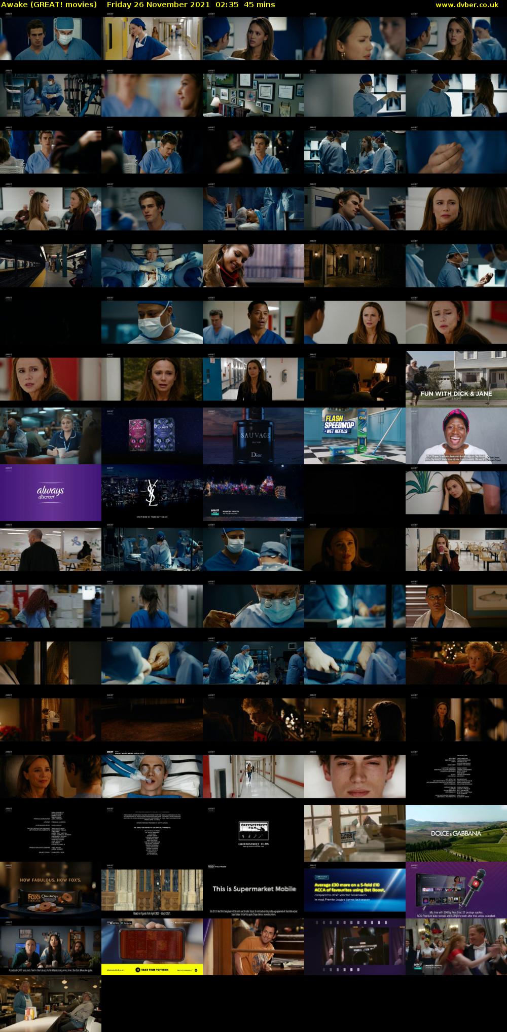 Awake (GREAT! movies) Friday 26 November 2021 02:35 - 03:20