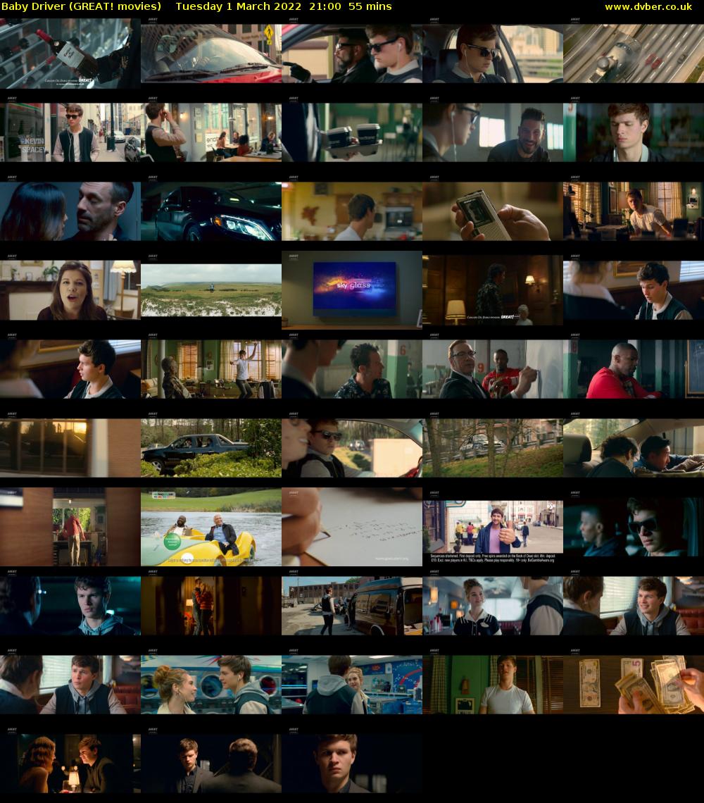 Baby Driver (GREAT! movies) Tuesday 1 March 2022 21:00 - 21:55