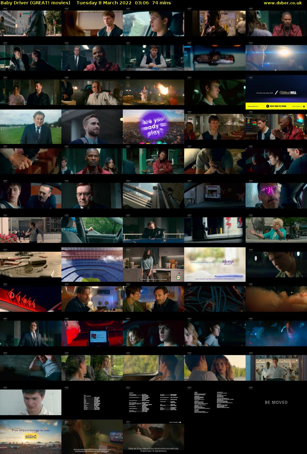 Baby Driver (GREAT! movies) Tuesday 8 March 2022 03:06 - 04:20