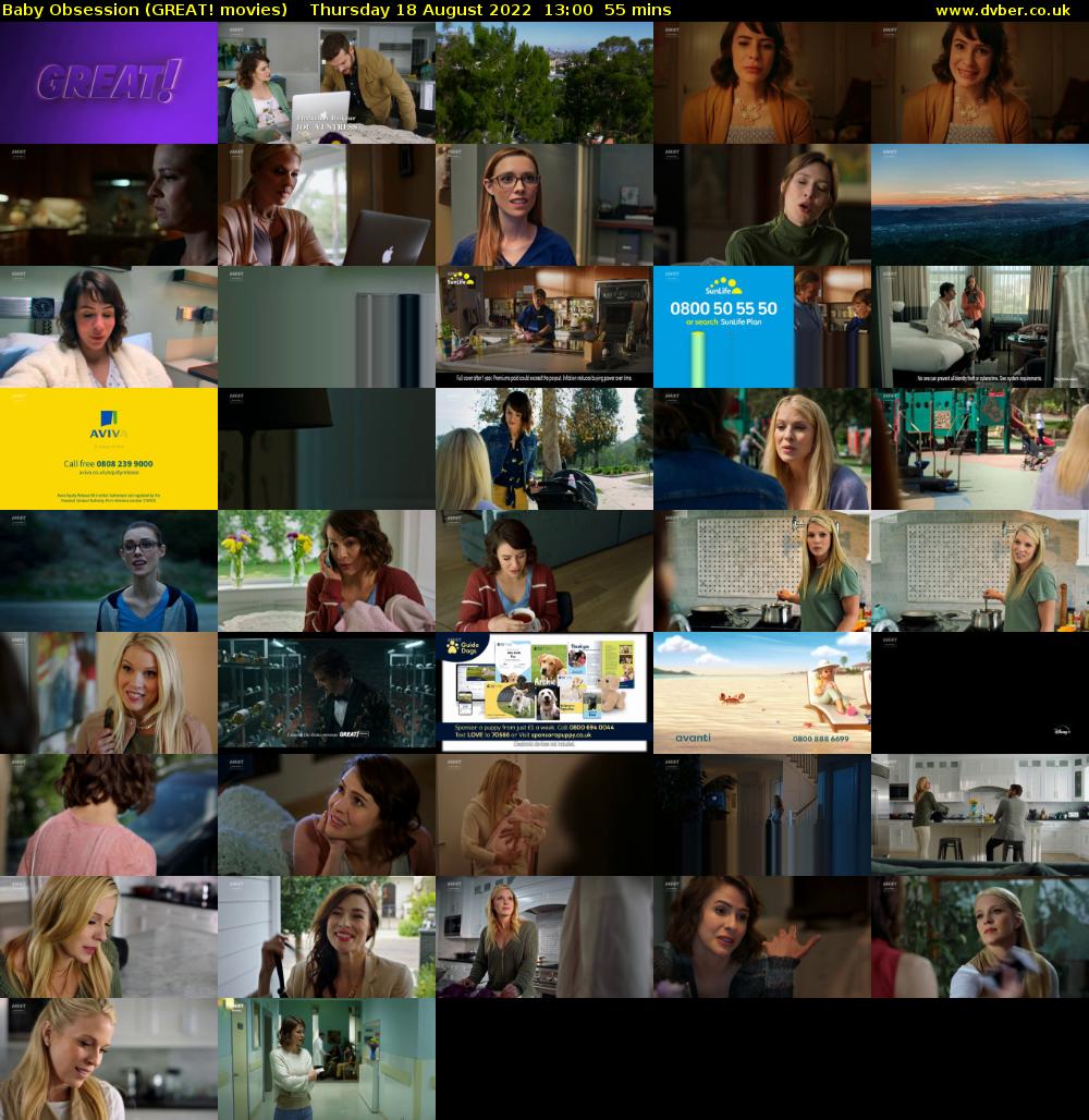 Baby Obsession (GREAT! movies) Thursday 18 August 2022 13:00 - 13:55