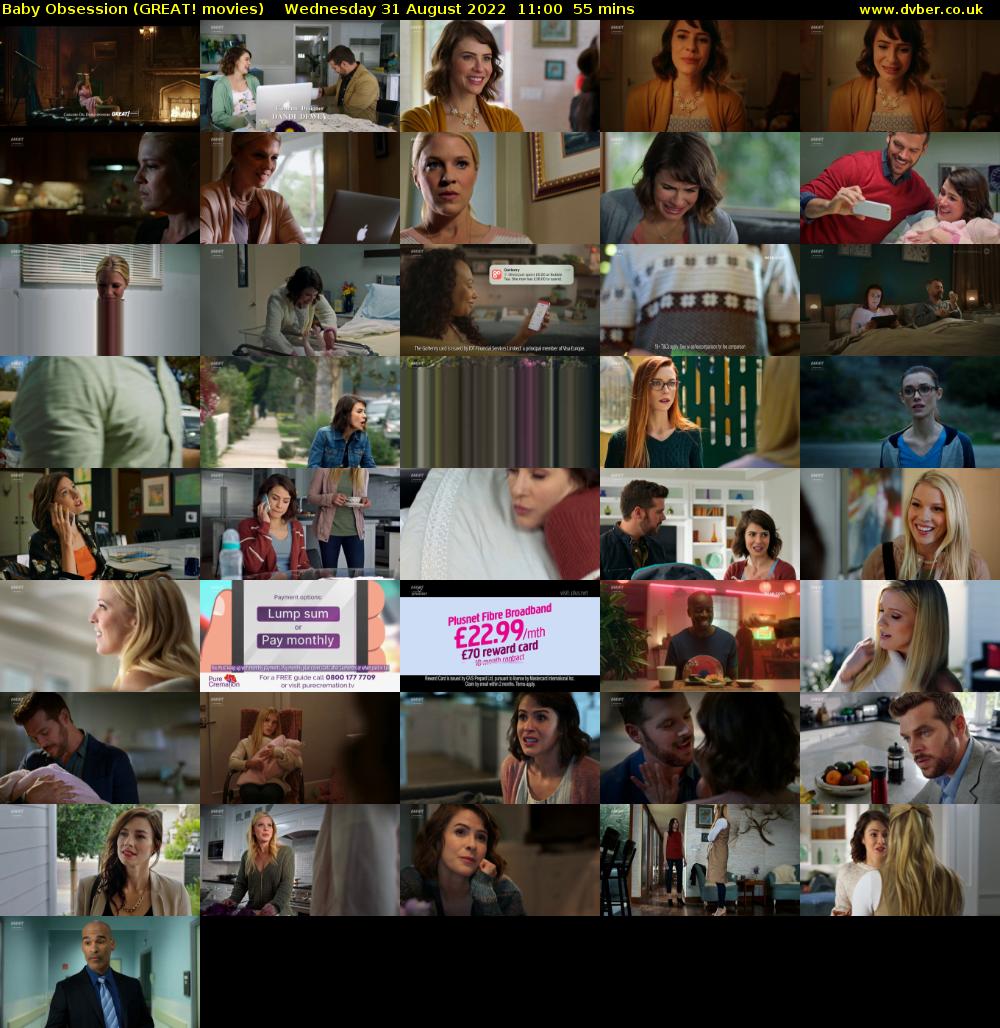 Baby Obsession (GREAT! movies) Wednesday 31 August 2022 11:00 - 11:55