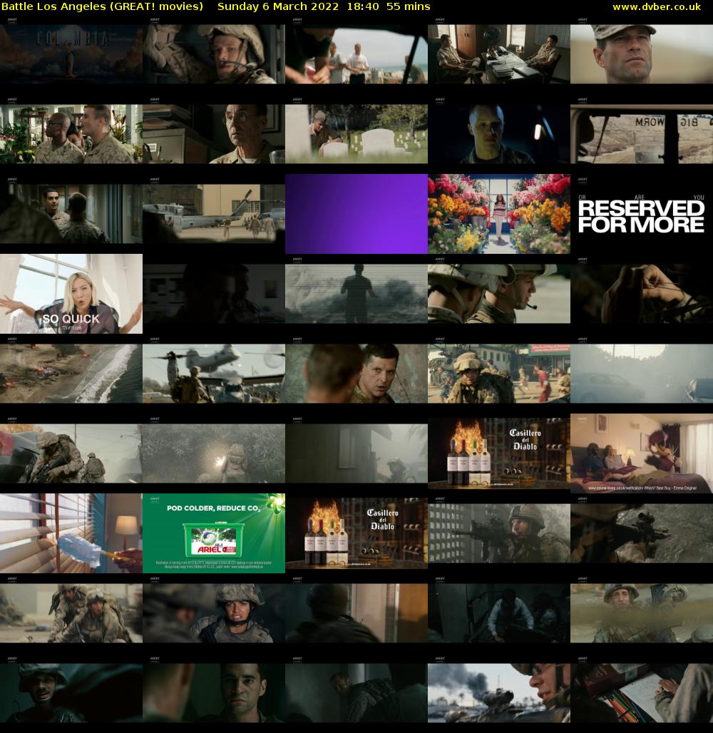 Battle Los Angeles (GREAT! movies) Sunday 6 March 2022 18:40 - 19:35