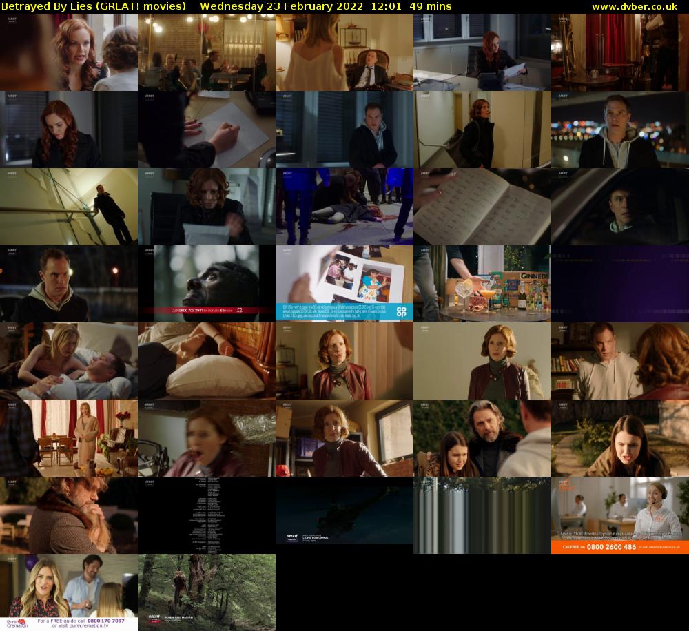 Betrayed By Lies (GREAT! movies) Wednesday 23 February 2022 12:01 - 12:50