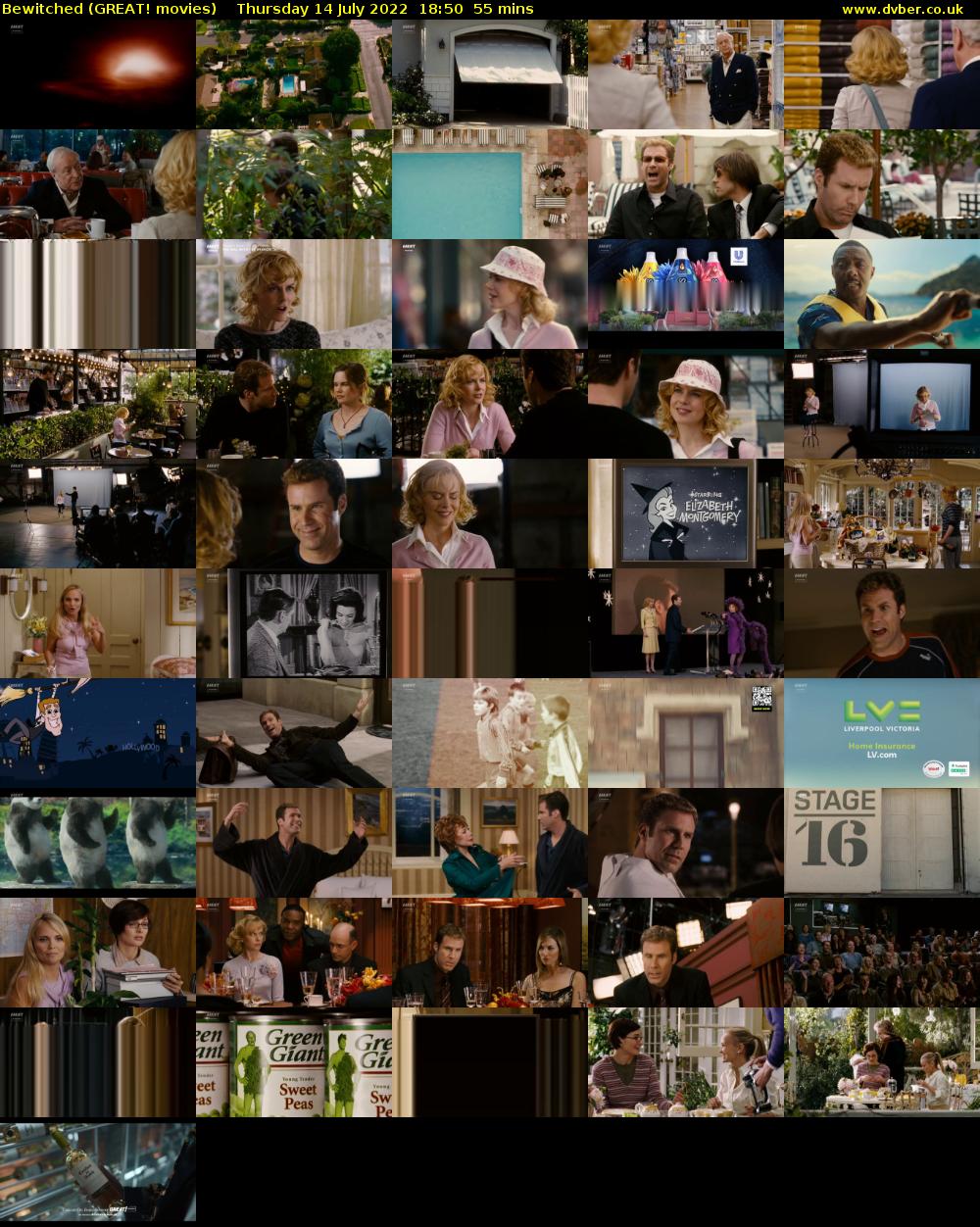 Bewitched (GREAT! movies) Thursday 14 July 2022 18:50 - 19:45