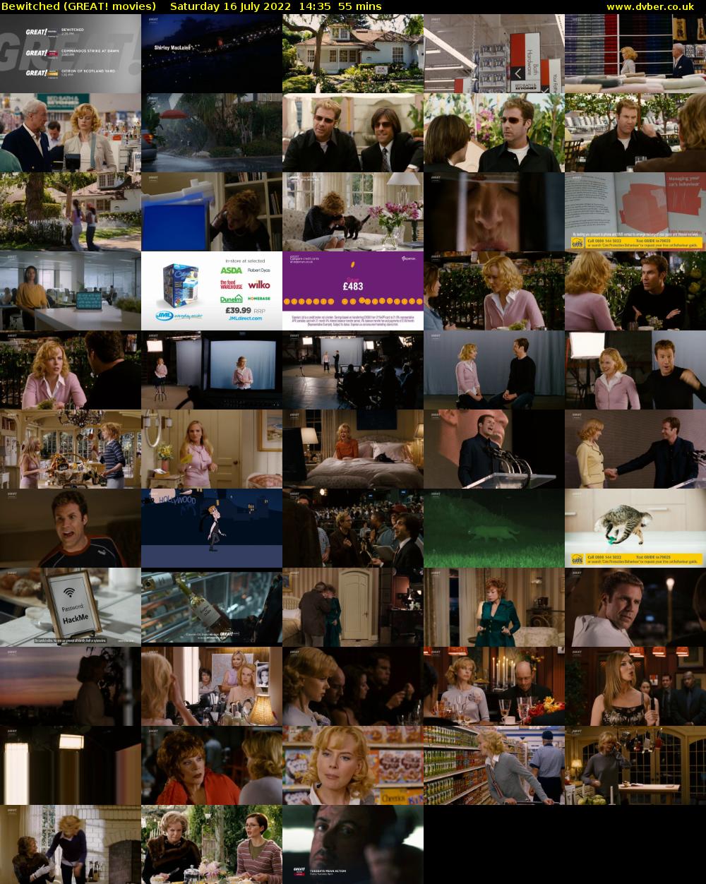 Bewitched (GREAT! movies) Saturday 16 July 2022 14:35 - 15:30