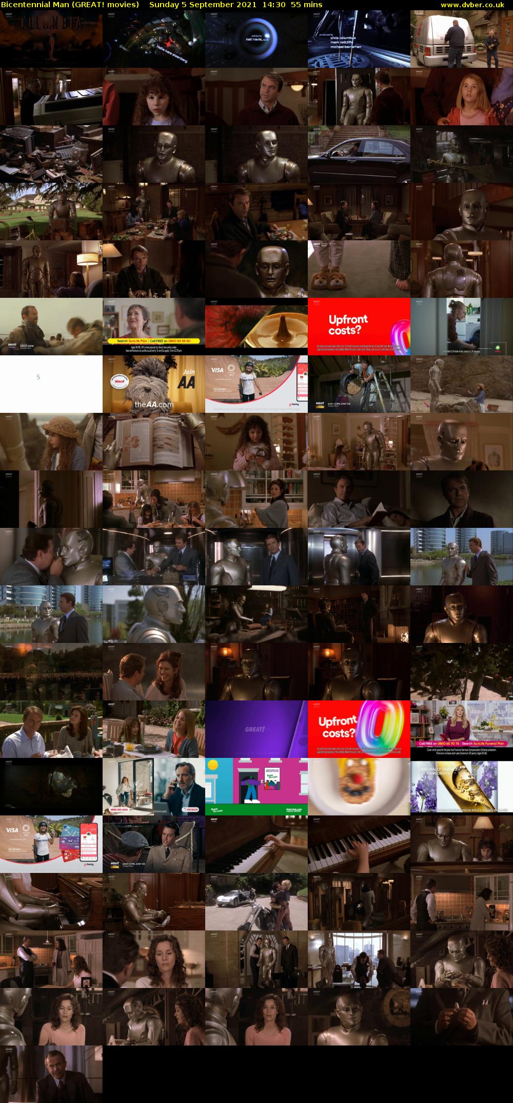 Bicentennial Man (GREAT! movies) Sunday 5 September 2021 14:30 - 15:25