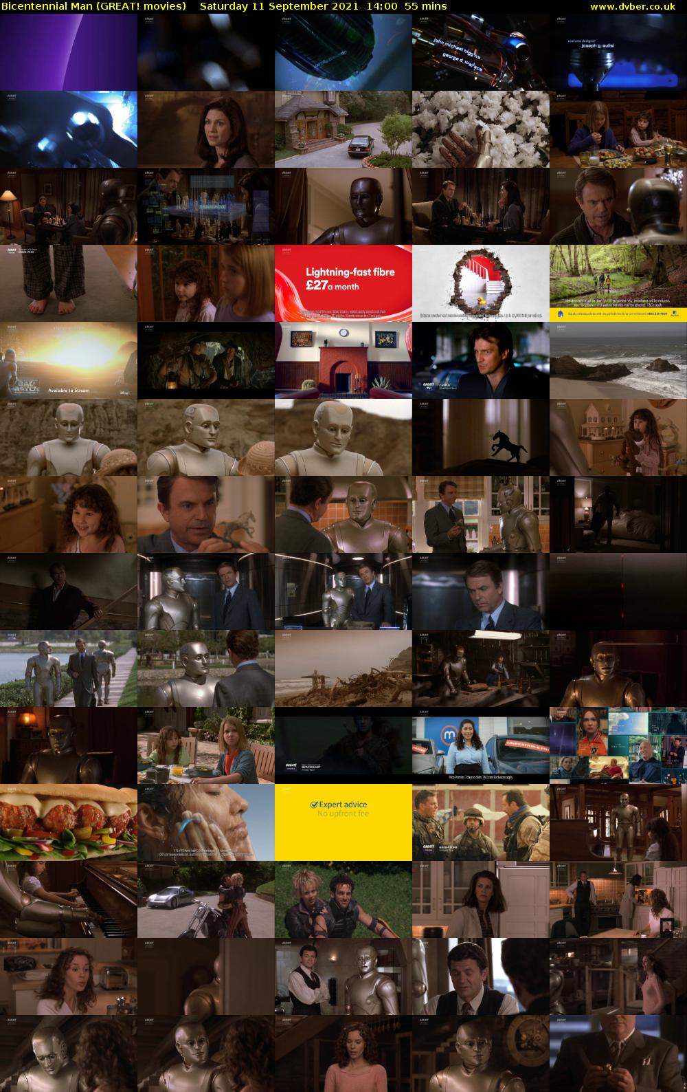 Bicentennial Man (GREAT! movies) Saturday 11 September 2021 14:00 - 14:55