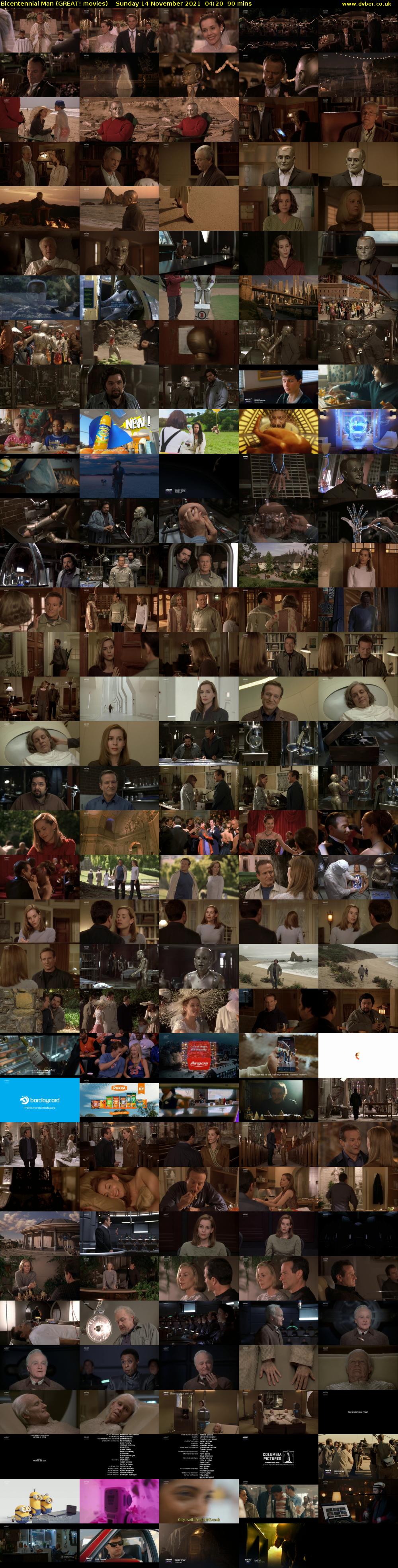 Bicentennial Man (GREAT! movies) Sunday 14 November 2021 04:20 - 05:50