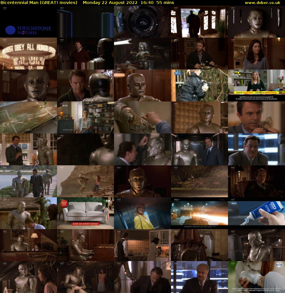 Bicentennial Man (GREAT! movies) Monday 22 August 2022 16:40 - 17:35