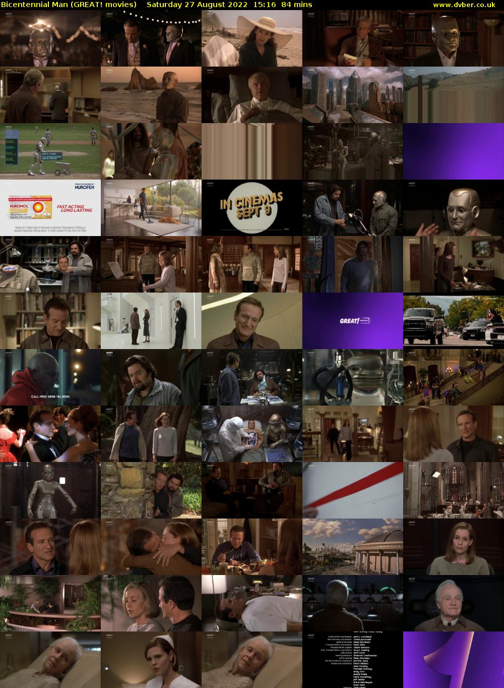 Bicentennial Man (GREAT! movies) Saturday 27 August 2022 15:16 - 16:40