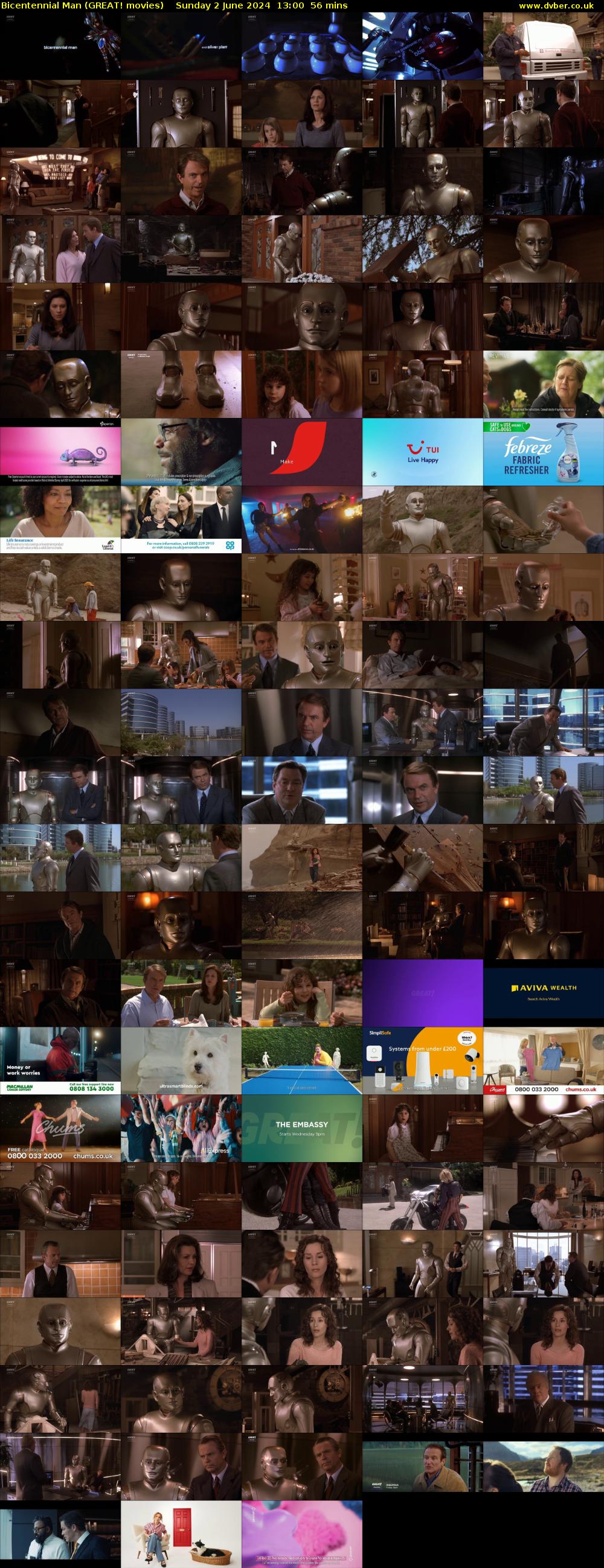 Bicentennial Man (GREAT! movies) Sunday 2 June 2024 13:00 - 13:56