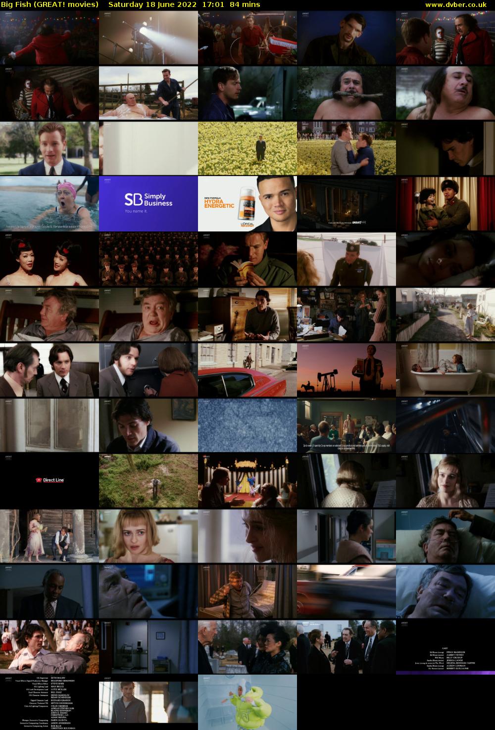 Big Fish (GREAT! movies) Saturday 18 June 2022 17:01 - 18:25