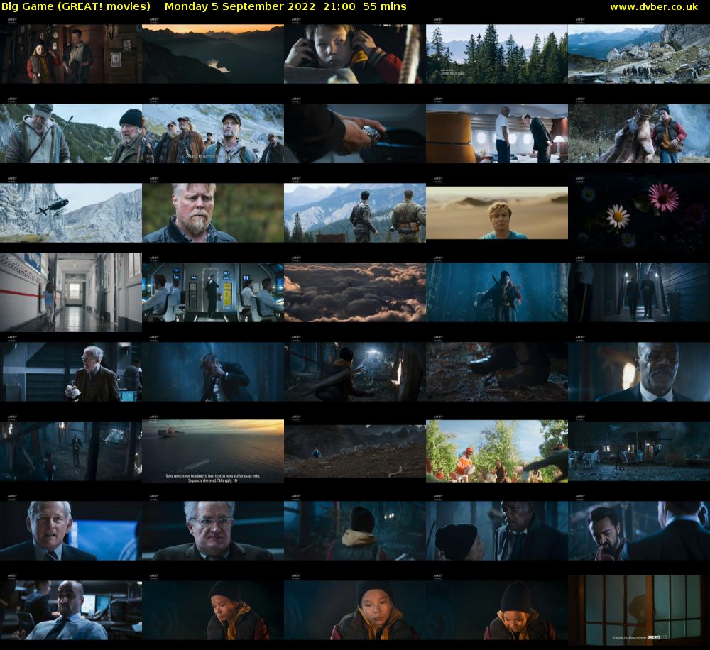 Big Game (GREAT! movies) Monday 5 September 2022 21:00 - 21:55