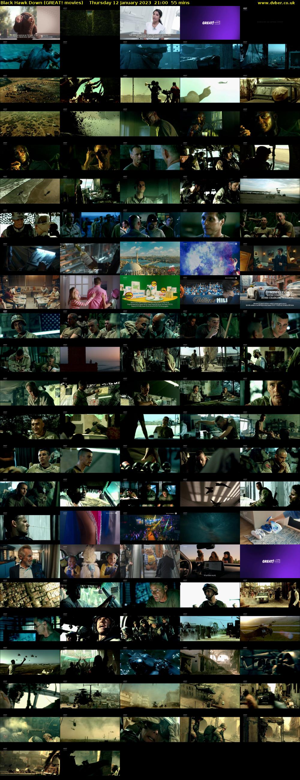 Black Hawk Down (GREAT! movies) Thursday 12 January 2023 21:00 - 21:55