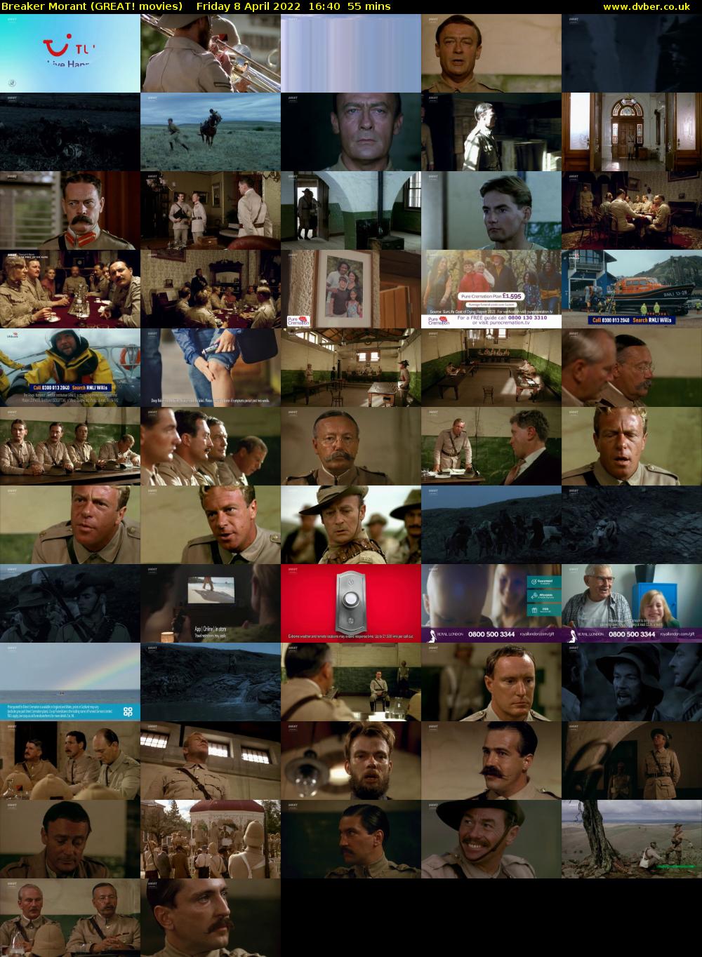 Breaker Morant (GREAT! movies) Friday 8 April 2022 16:40 - 17:35
