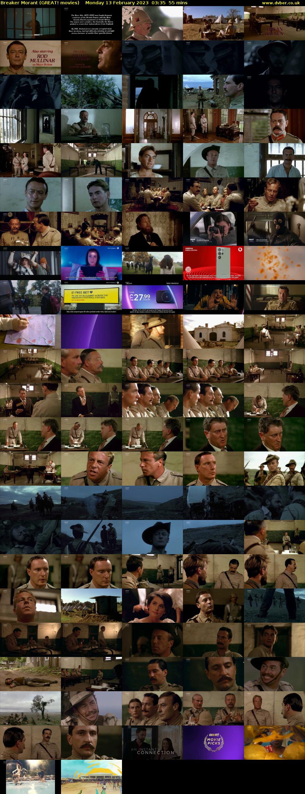 Breaker Morant (GREAT! movies) Monday 13 February 2023 03:35 - 04:30