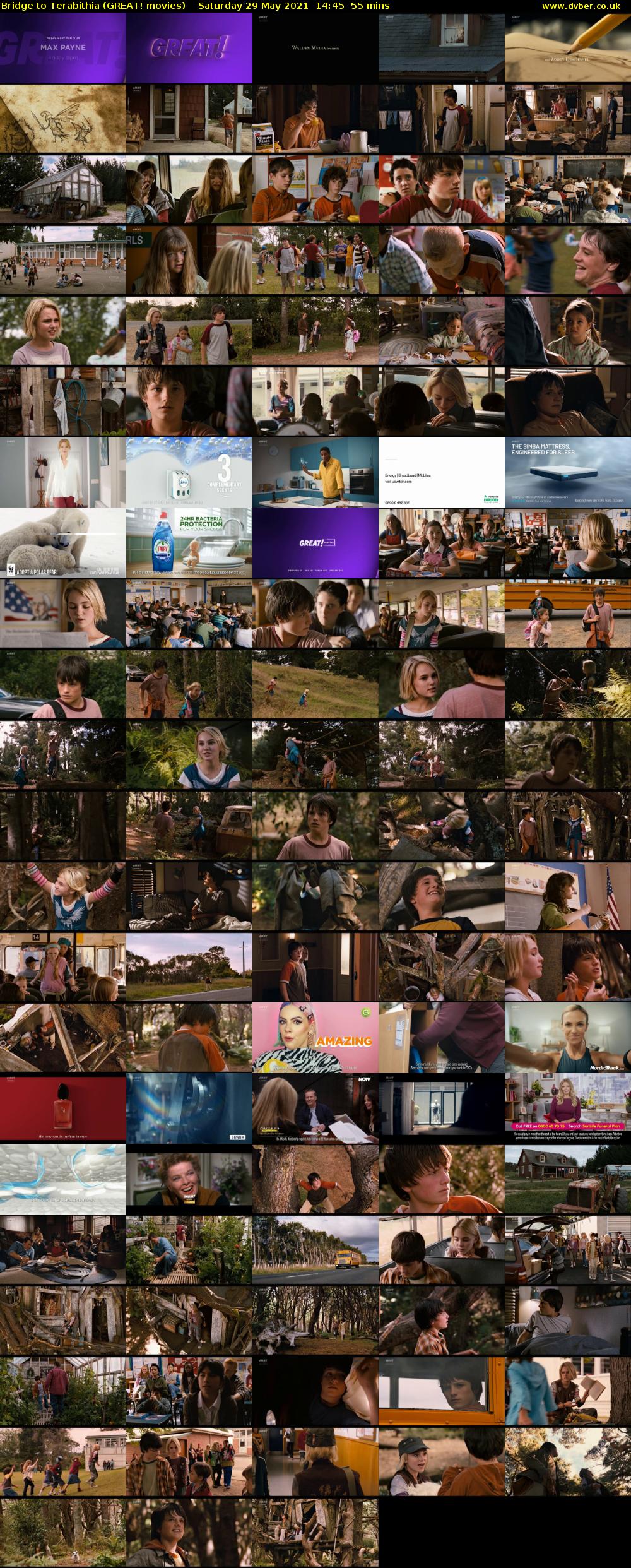 Bridge to Terabithia (GREAT! movies) Saturday 29 May 2021 14:45 - 15:40