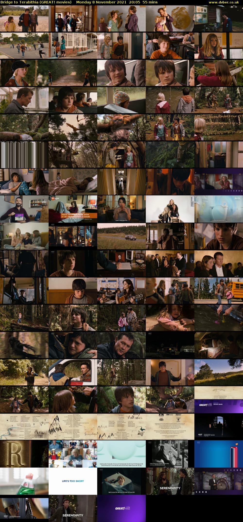 Bridge to Terabithia (GREAT! movies) Monday 8 November 2021 20:05 - 21:00