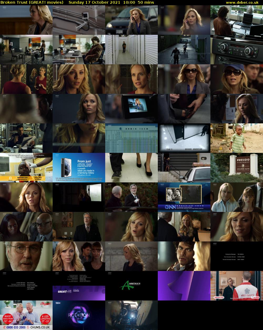 Broken Trust (GREAT! movies) Sunday 17 October 2021 10:00 - 10:50