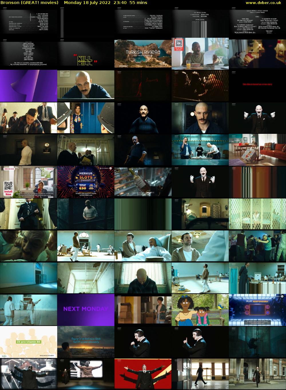 Bronson (GREAT! movies) Monday 18 July 2022 23:40 - 00:35