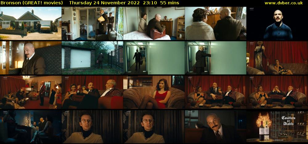 Bronson (GREAT! movies) Thursday 24 November 2022 23:10 - 00:05