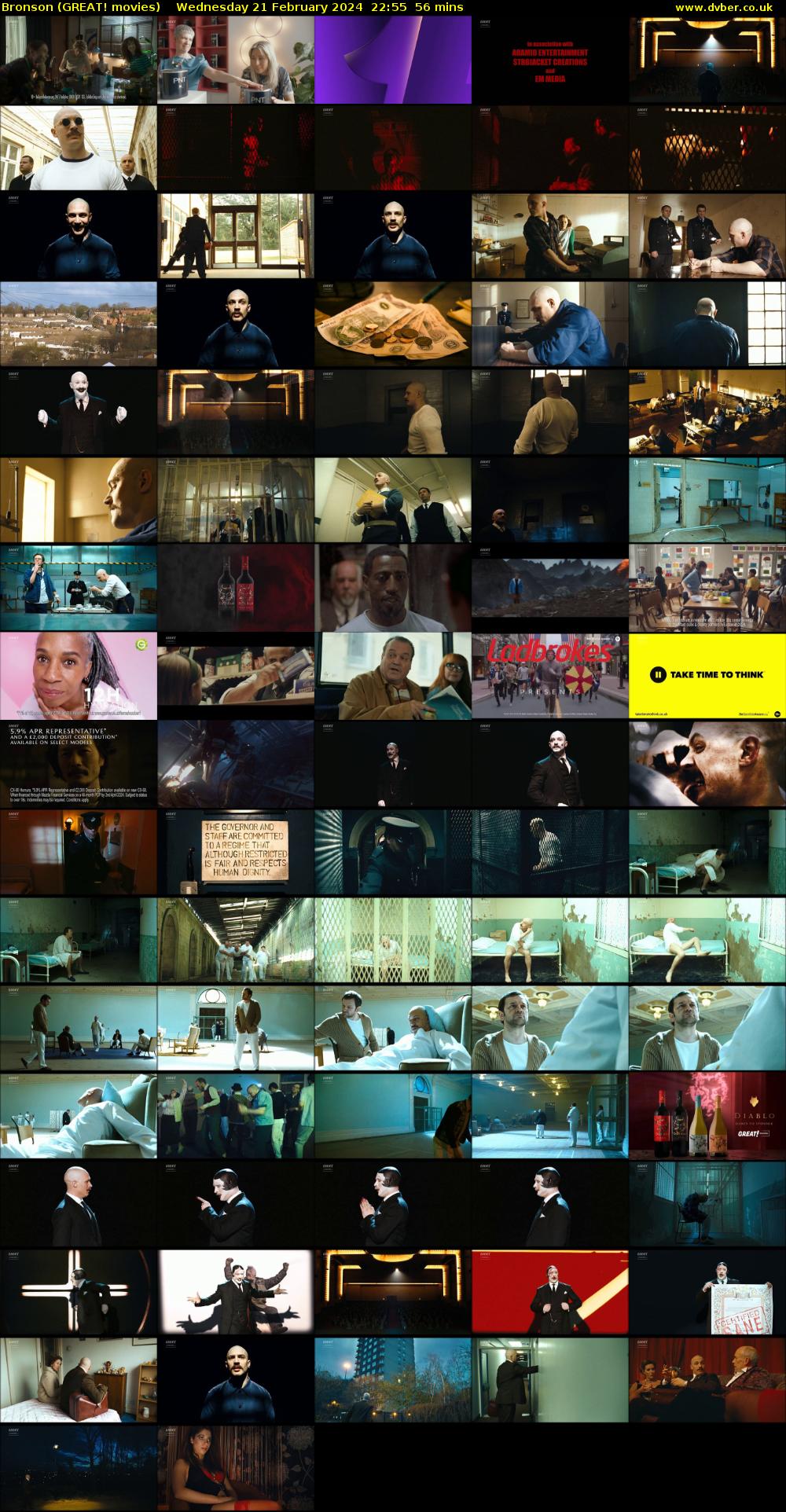 Bronson (GREAT! movies) Wednesday 21 February 2024 22:55 - 23:51