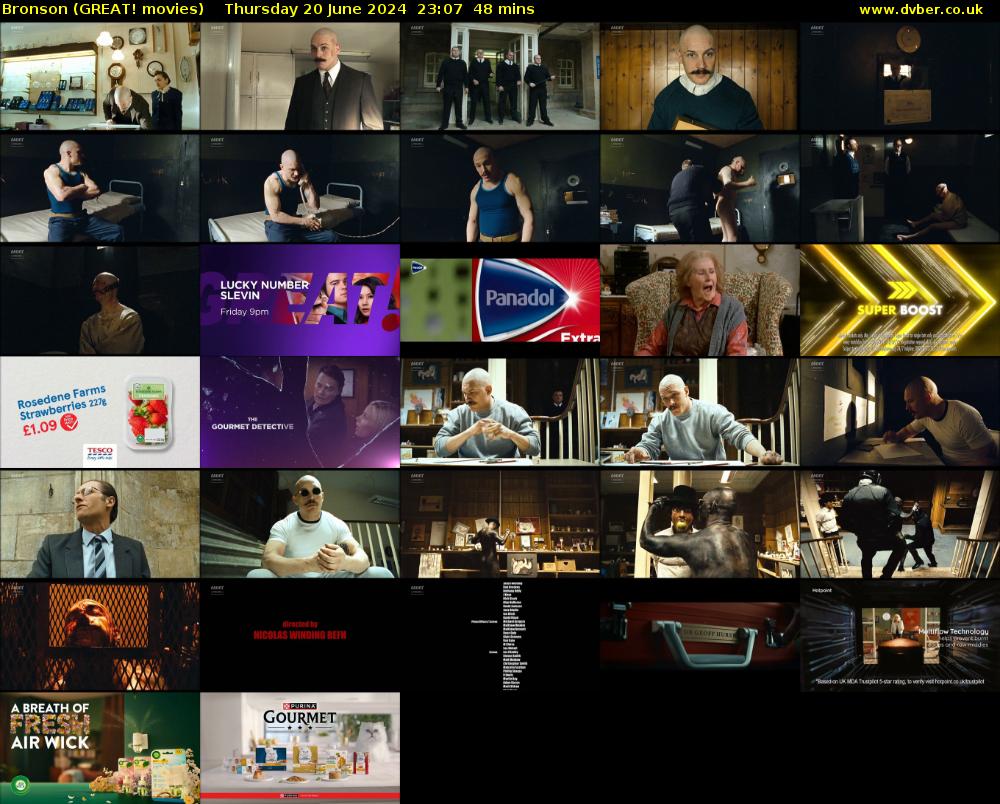 Bronson (GREAT! movies) Thursday 20 June 2024 23:07 - 23:55