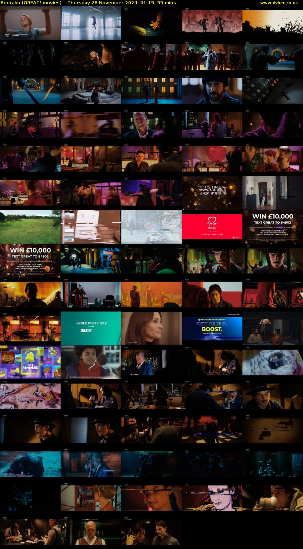 Bunraku (GREAT! movies) Thursday 28 November 2024 01:15 - 02:10