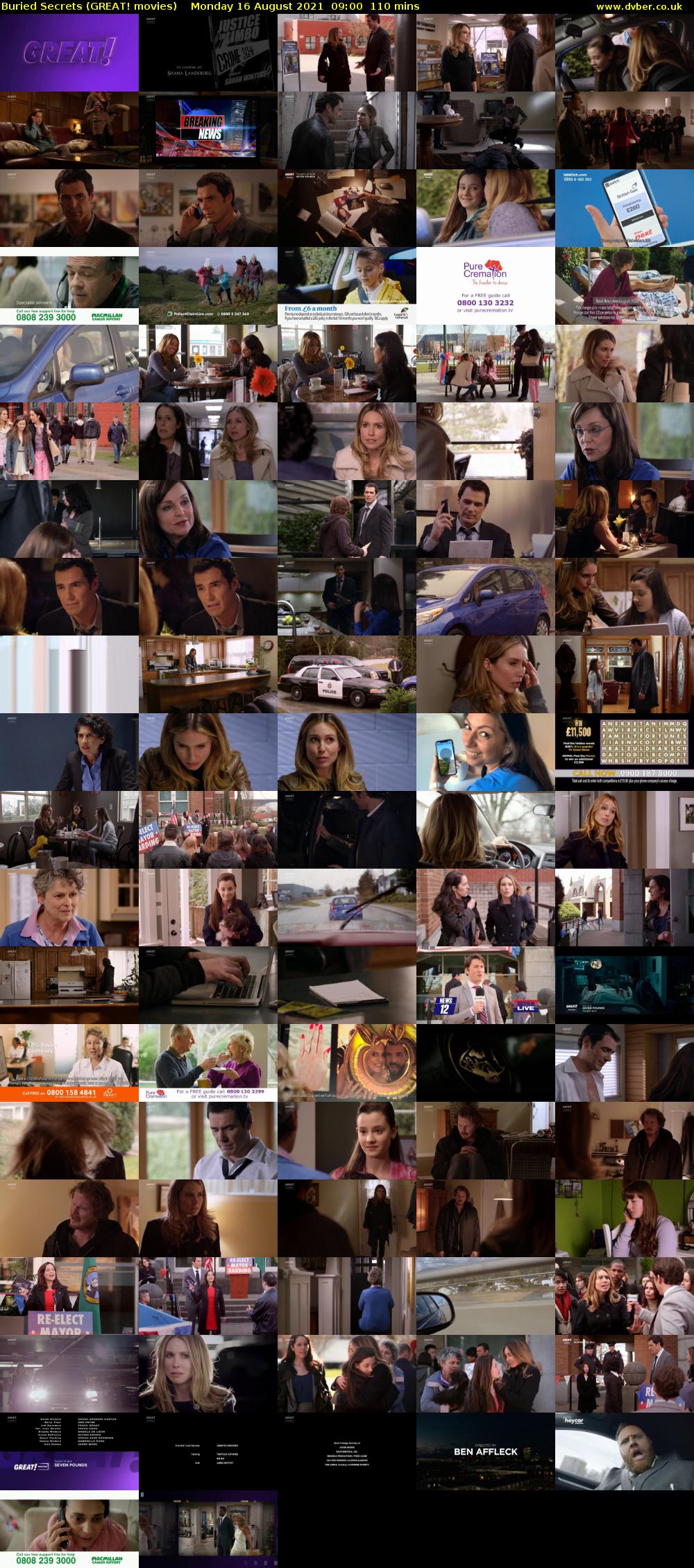 Buried Secrets (GREAT! movies) Monday 16 August 2021 09:00 - 10:50
