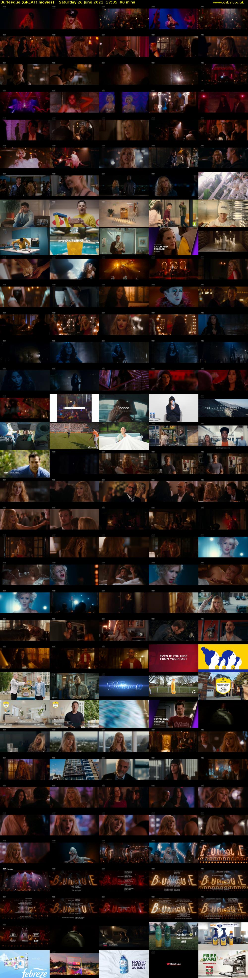 Burlesque (GREAT! movies) Saturday 26 June 2021 17:35 - 19:05