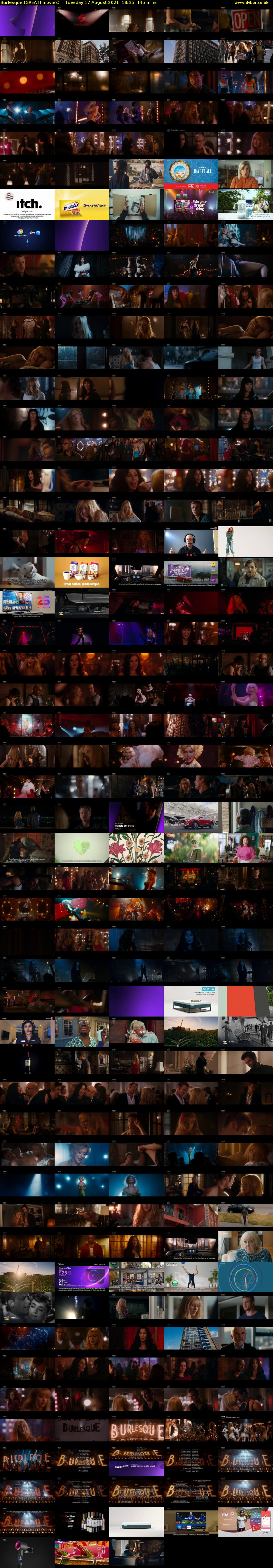 Burlesque (GREAT! movies) Tuesday 17 August 2021 18:35 - 21:00