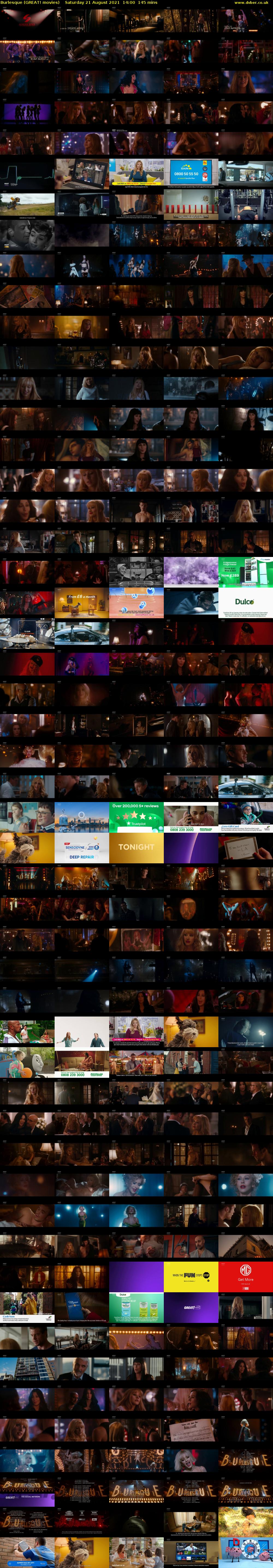 Burlesque (GREAT! movies) Saturday 21 August 2021 14:00 - 16:25
