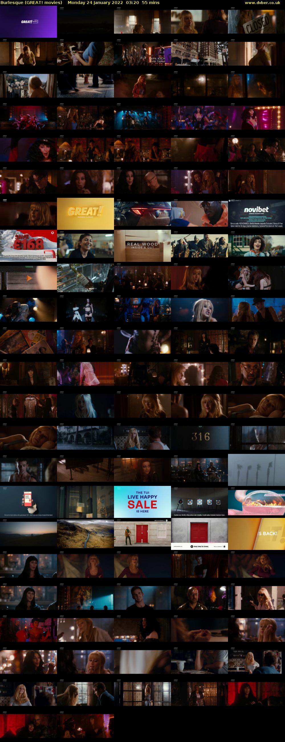 Burlesque (GREAT! movies) Monday 24 January 2022 03:20 - 04:15