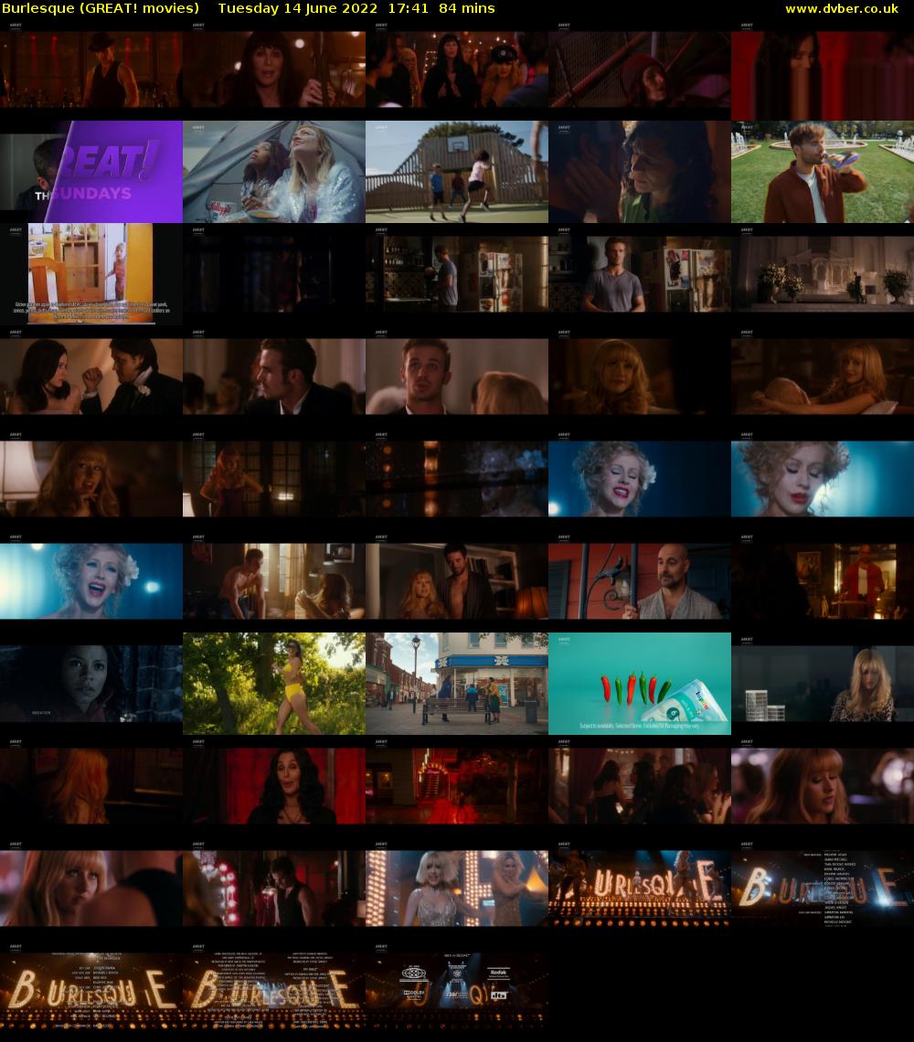 Burlesque (GREAT! movies) Tuesday 14 June 2022 17:41 - 19:05