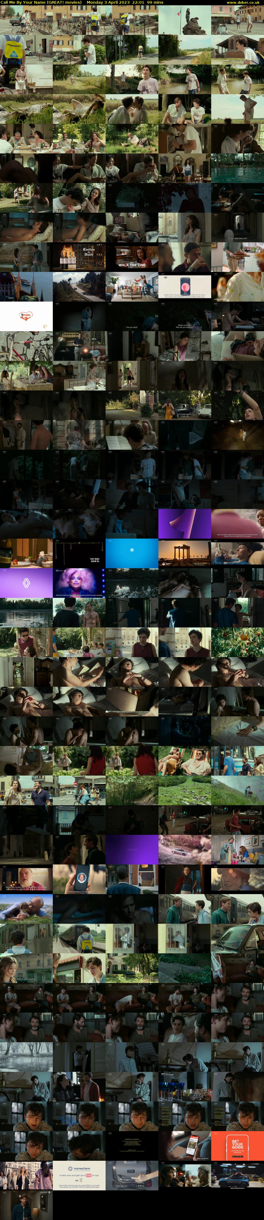 Call Me By Your Name (GREAT! movies) Monday 3 April 2023 22:01 - 23:40