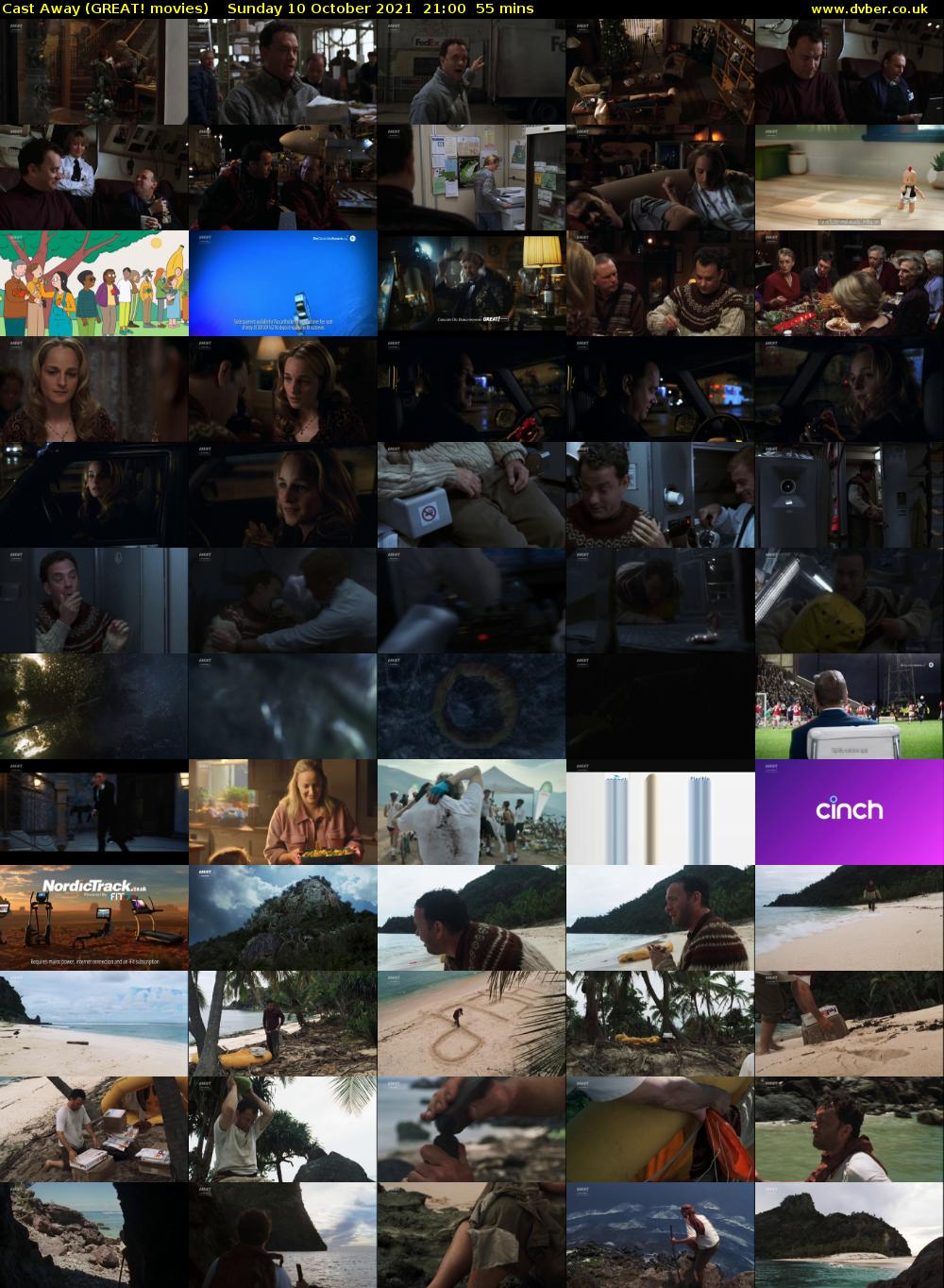 Cast Away (GREAT! movies) Sunday 10 October 2021 21:00 - 21:55