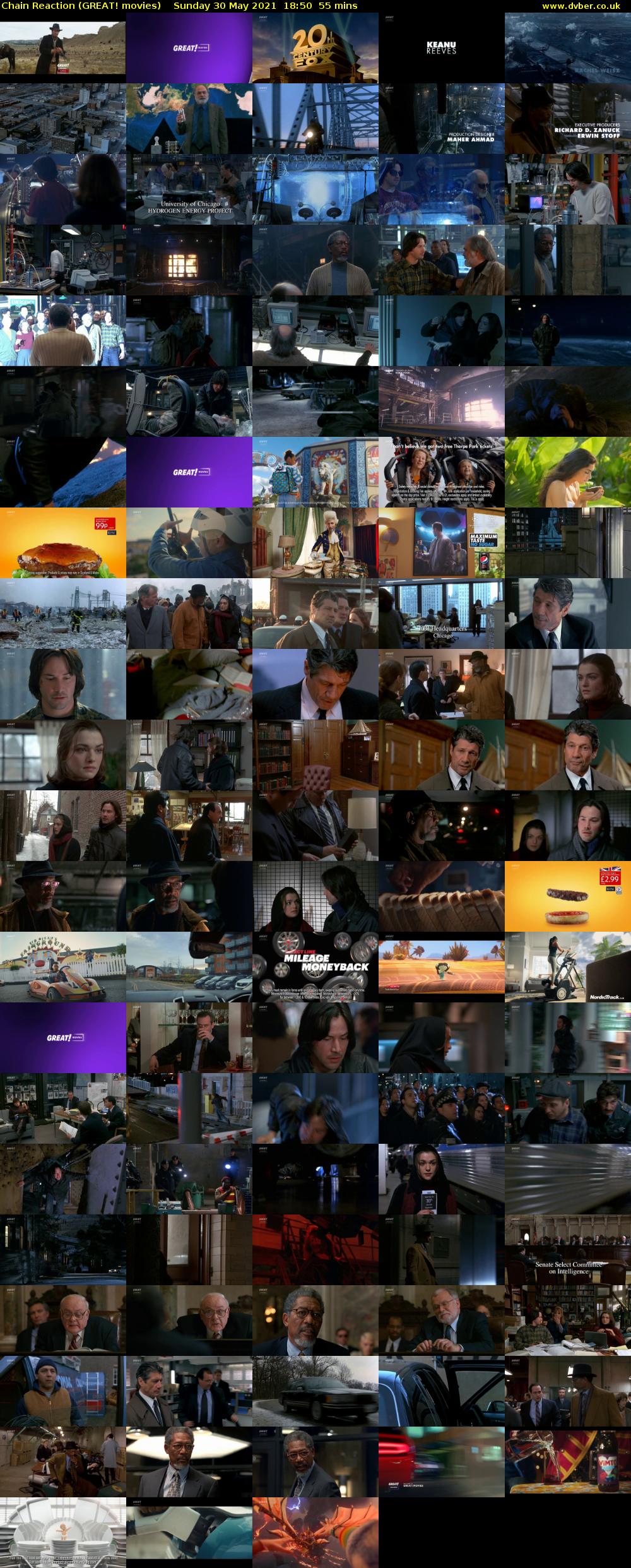 Chain Reaction (GREAT! movies) Sunday 30 May 2021 18:50 - 19:45