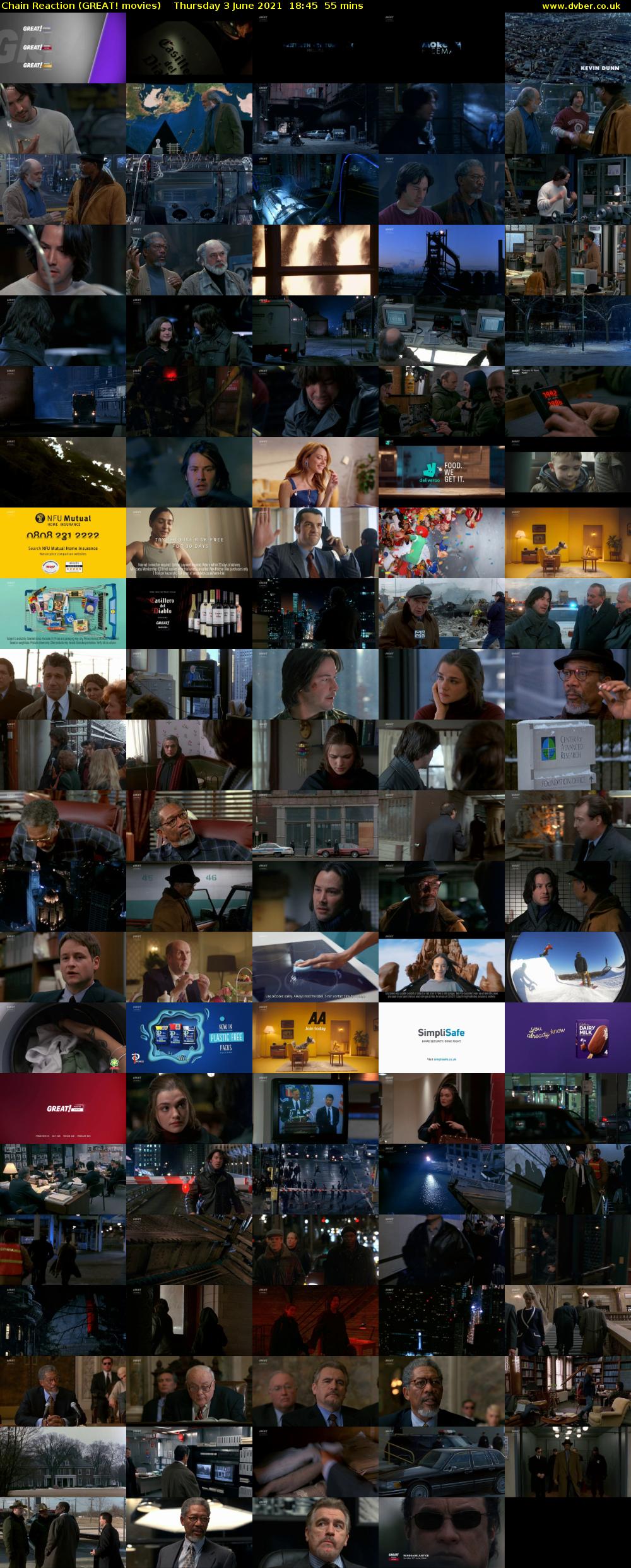 Chain Reaction (GREAT! movies) Thursday 3 June 2021 18:45 - 19:40