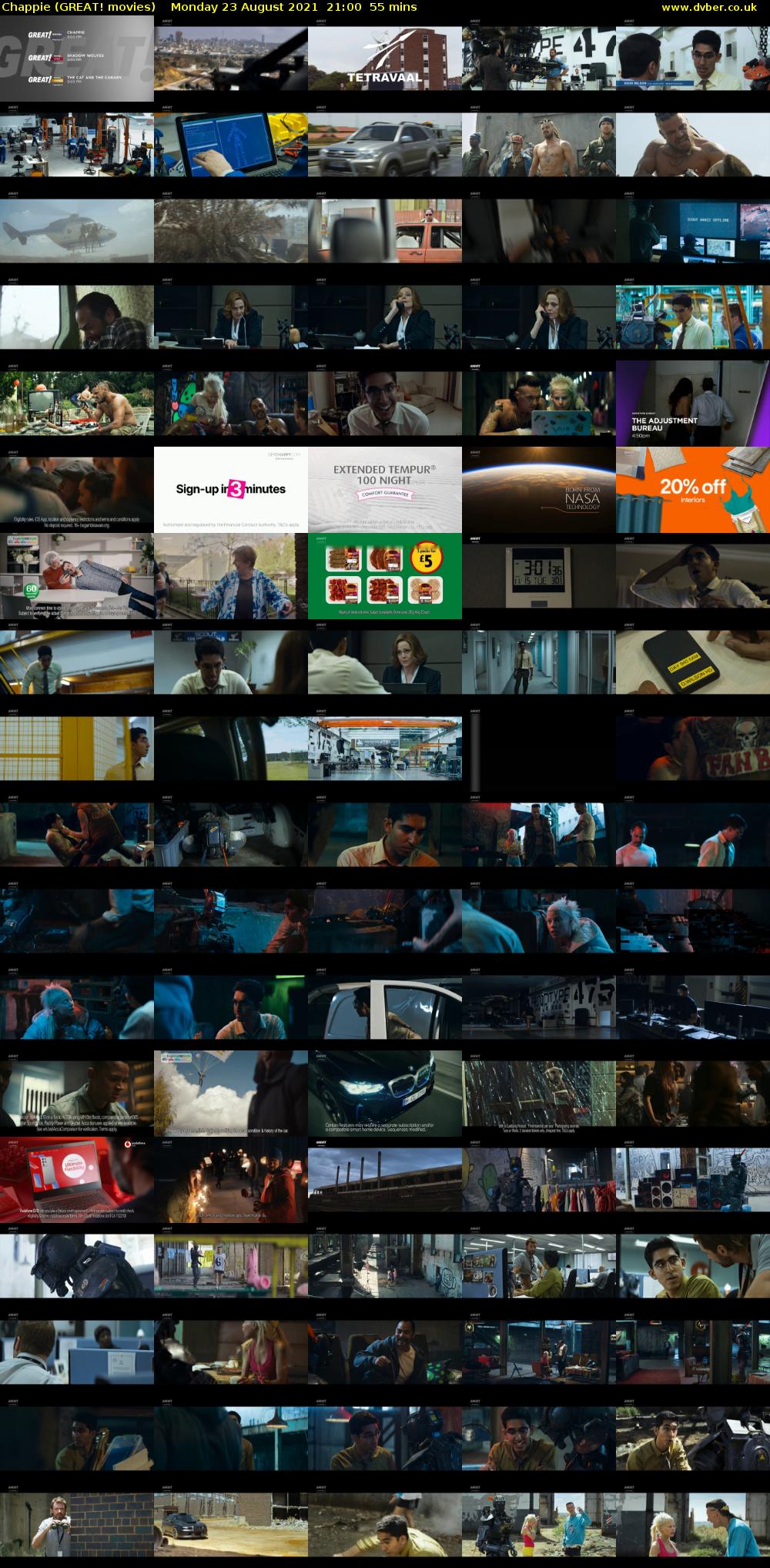 Chappie (GREAT! movies) Monday 23 August 2021 21:00 - 21:55