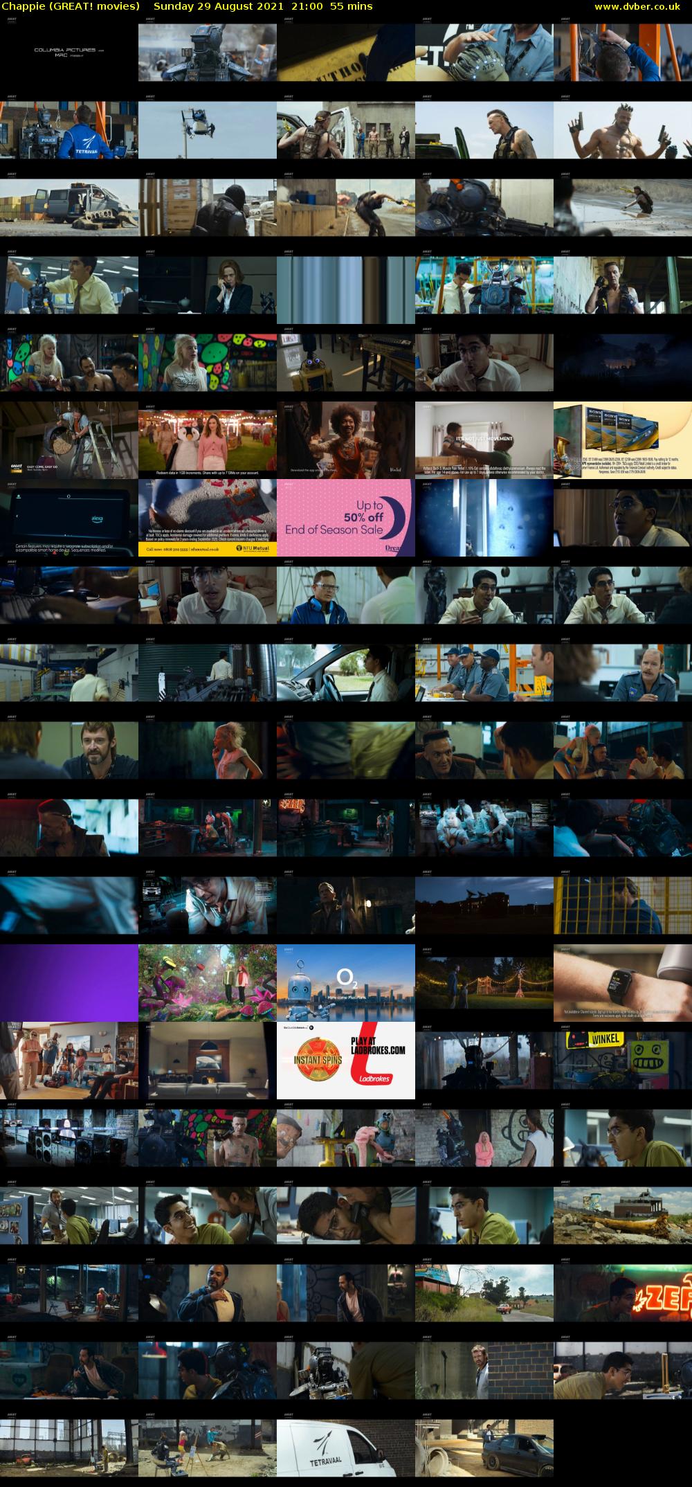 Chappie (GREAT! movies) Sunday 29 August 2021 21:00 - 21:55