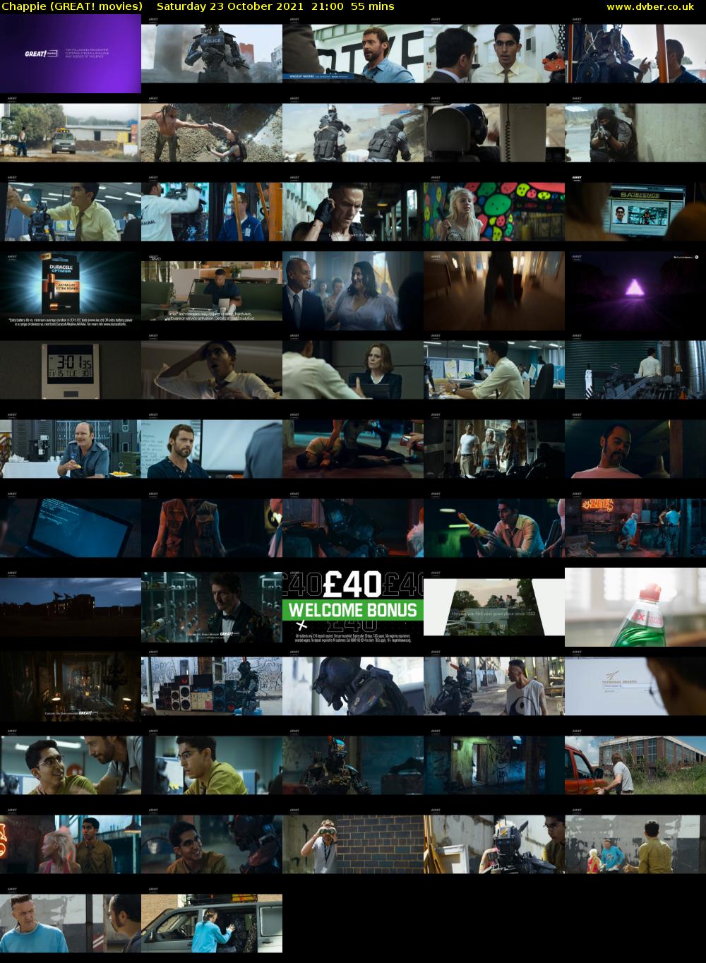 Chappie (GREAT! movies) Saturday 23 October 2021 21:00 - 21:55