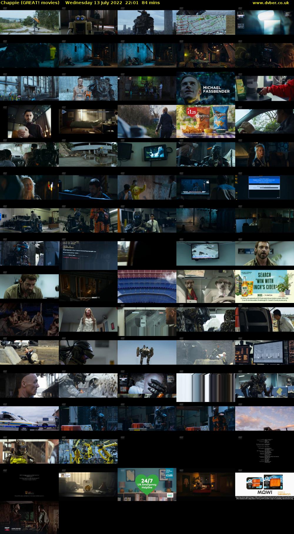Chappie (GREAT! movies) Wednesday 13 July 2022 22:01 - 23:25