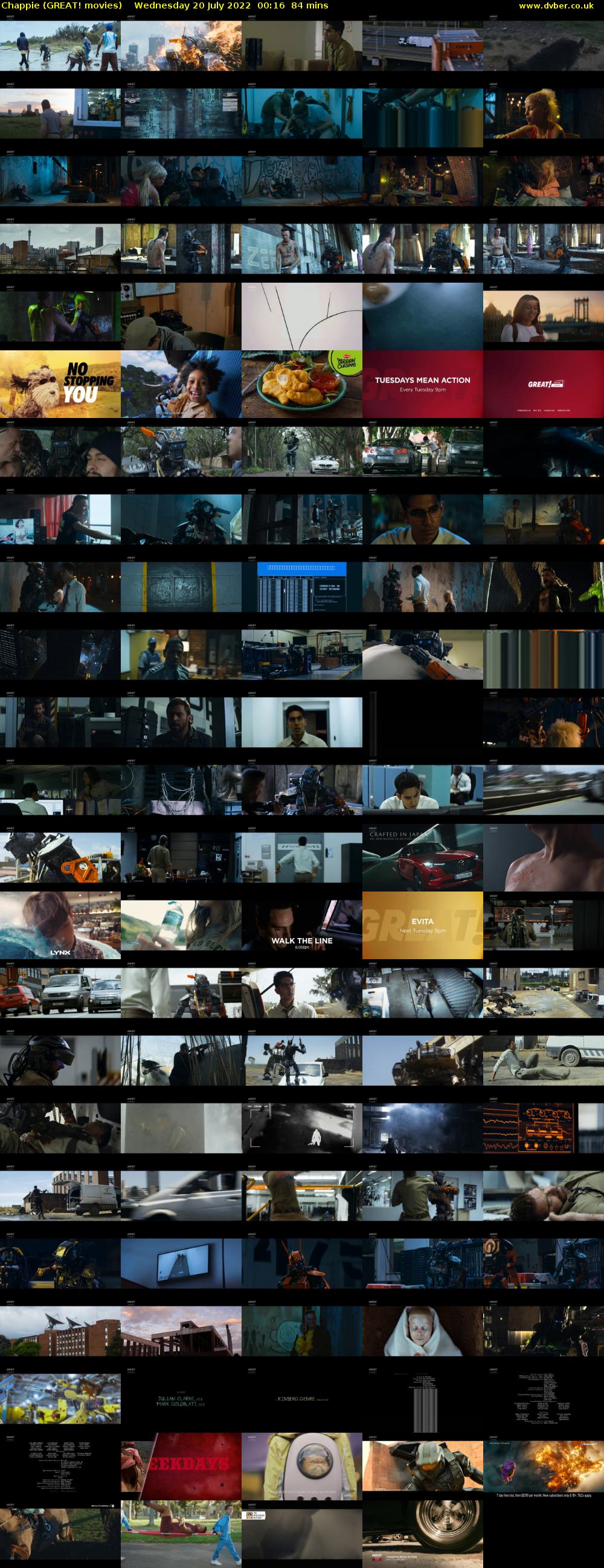 Chappie (GREAT! movies) Wednesday 20 July 2022 00:16 - 01:40