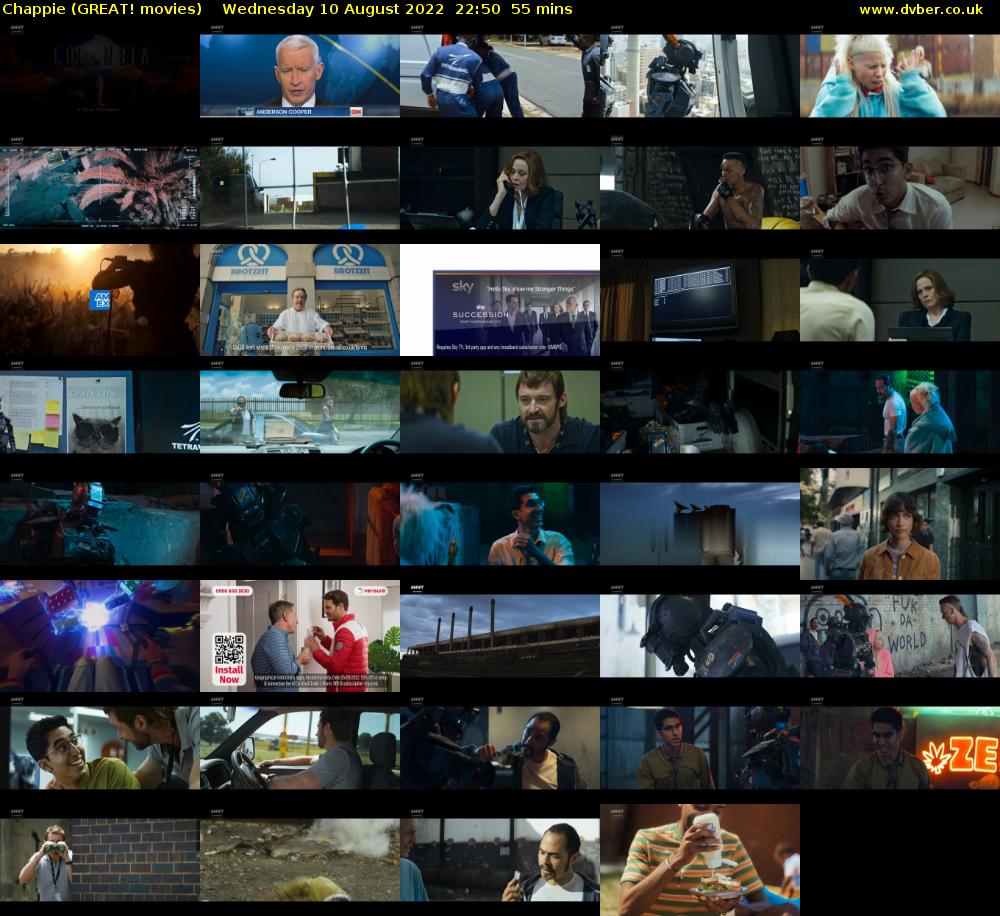 Chappie (GREAT! movies) Wednesday 10 August 2022 22:50 - 23:45