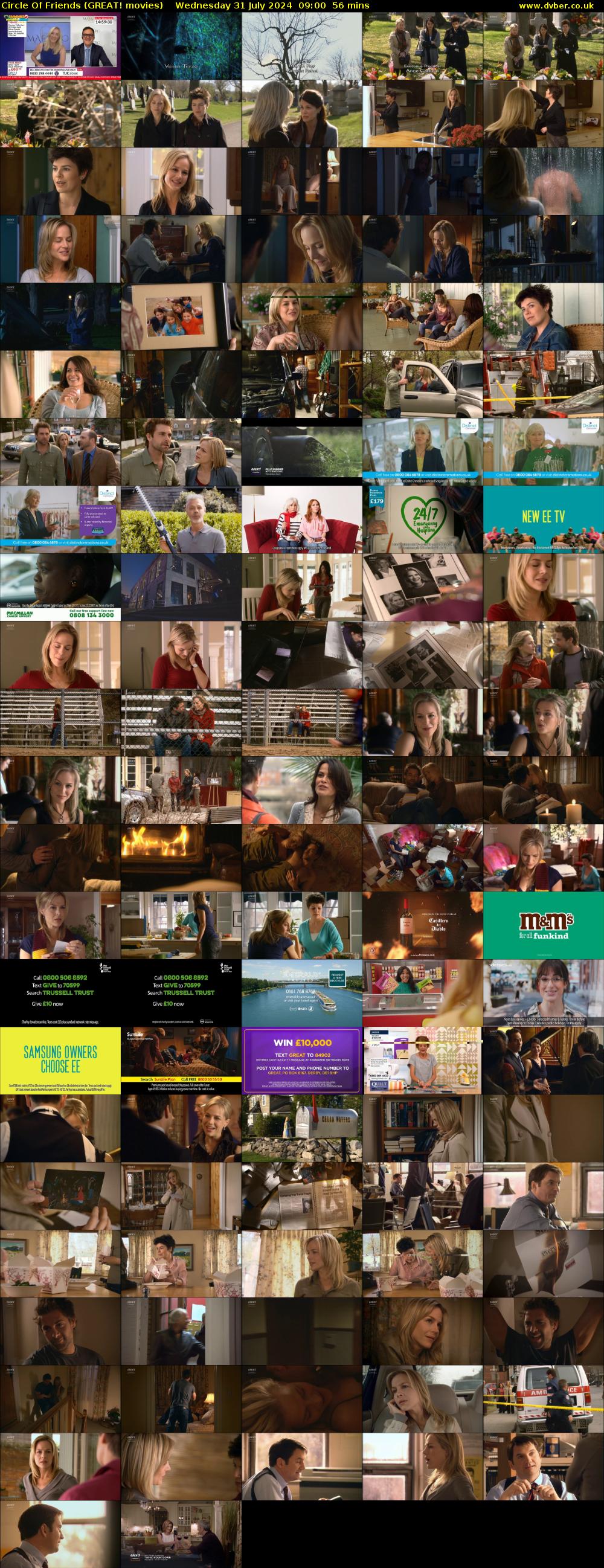 Circle Of Friends (GREAT! movies) Wednesday 31 July 2024 09:00 - 09:56