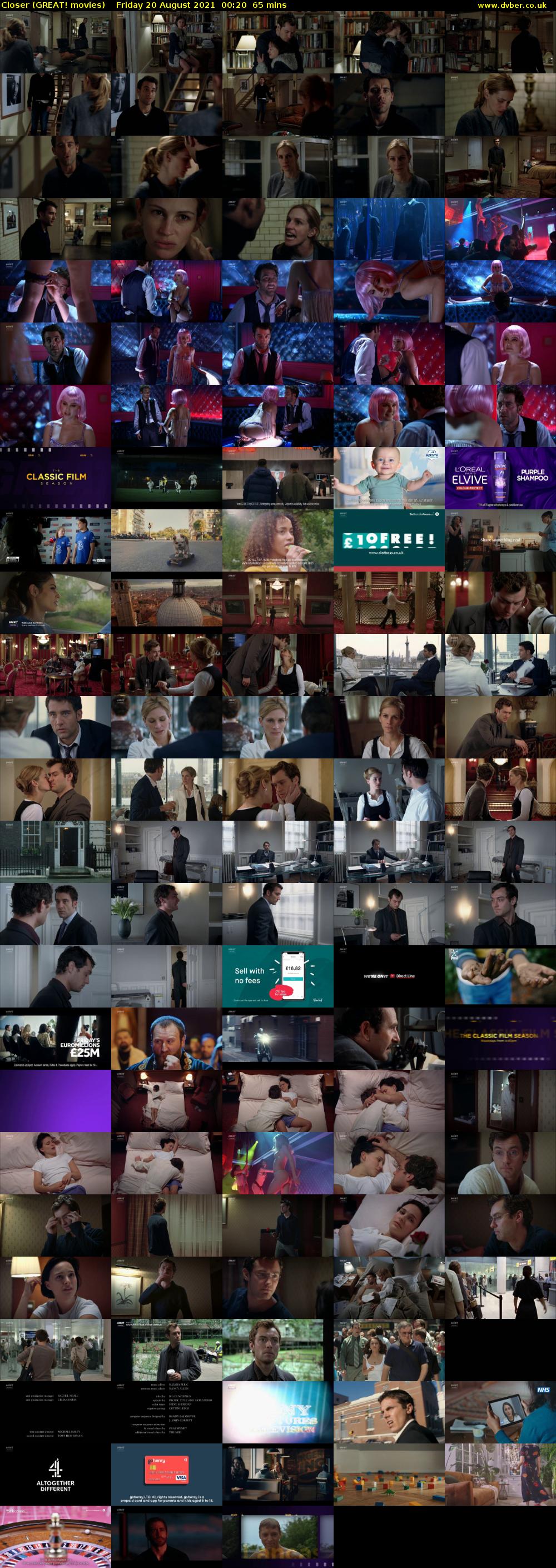 Closer (GREAT! movies) Friday 20 August 2021 00:20 - 01:25