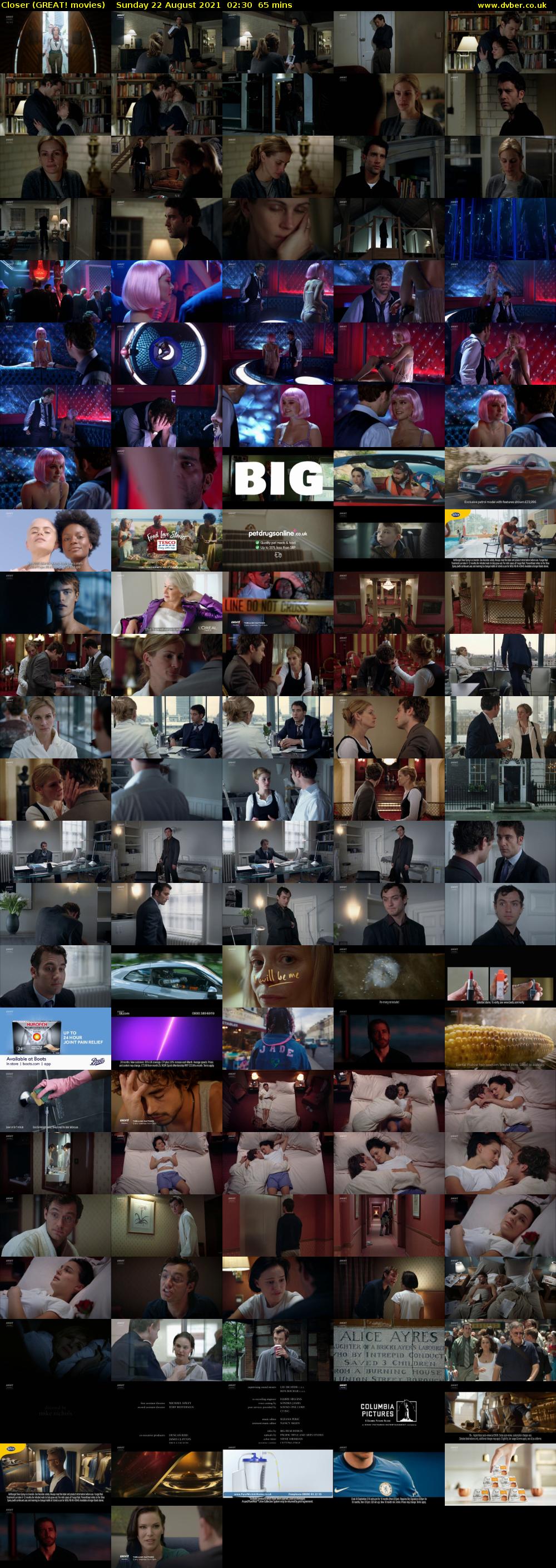 Closer (GREAT! movies) Sunday 22 August 2021 02:30 - 03:35